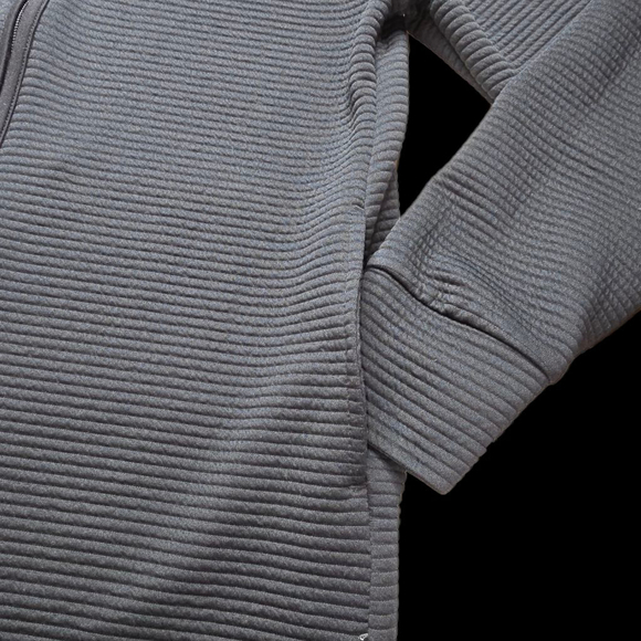 MPG Mondetta Ottoman Rib Tunic Jacket Black Longline Full Zip Large - Picture 4 of 9